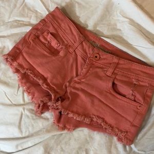 Coral Denim Shorts!